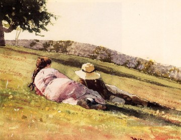  realismus - auf dem Hügel Realismus Maler Winslow Homer